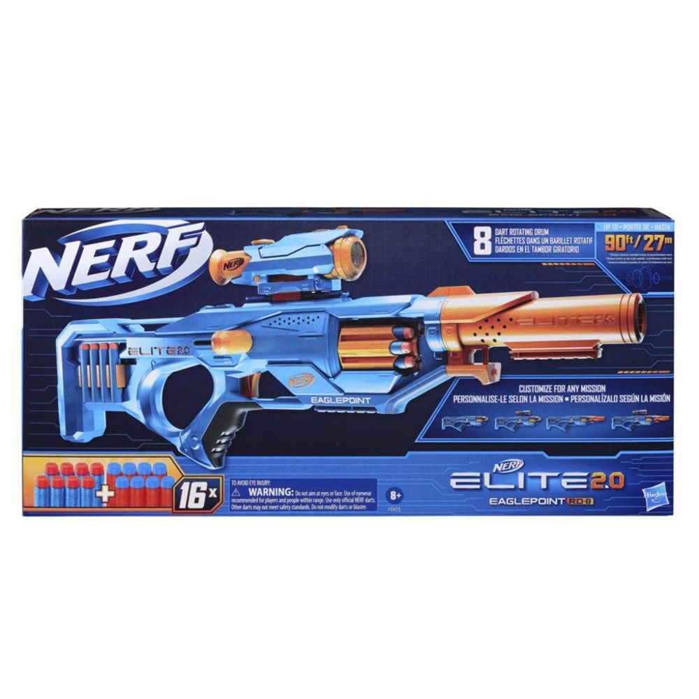  《 NERF 樂活打擊 》菁英系列 鷹眼突擊RD-8射擊器(F0424)