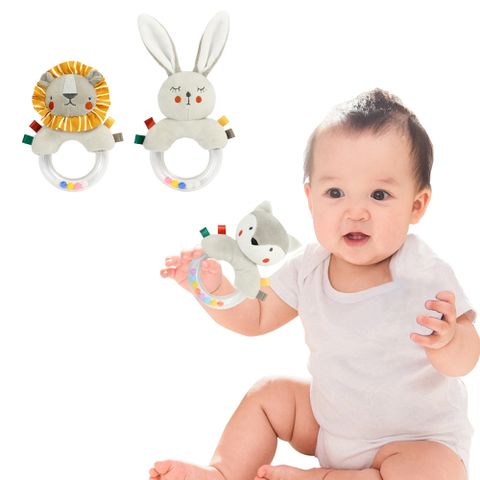 LR1306-可愛動物安撫搖鈴 手搖鈴 聲響安撫玩具 寶寶玩具 嬰兒玩具