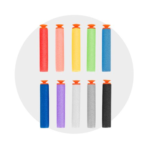 軟彈槍子彈補充包(吸盤頭)(100支裝)(混色版)