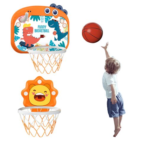 免打孔掛式兒童籃球框 附加套圈圈功能