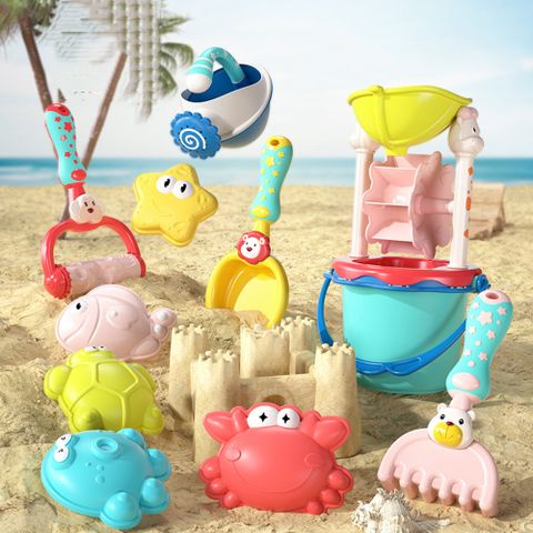 FUN TOYS童趣沙灘玩具組男女孩戲水玩沙加厚軟膠兒童戲水玩具8件組