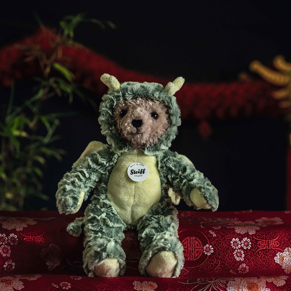 STEIFF 金耳釦泰迪熊 德國 - Teddy bear dragon 龍年泰迪熊 (經典泰迪熊_黃標)