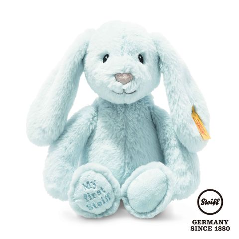 STEIFF德國精品泰迪熊 - My First Steiff Hoppie Rabbit 出生兔 淺藍 (嬰幼兒玩偶)