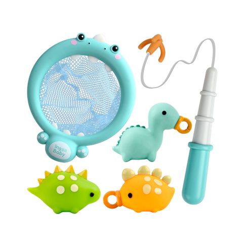 IngBaby 恐龍撈魚釣魚組 洗澡玩具