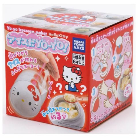 TAKARA TOMY 日本T-ARTS HELLO KITTY TA74437 冰淇淋溜溜球三麗鷗 鋁製冰搖杯公司貨