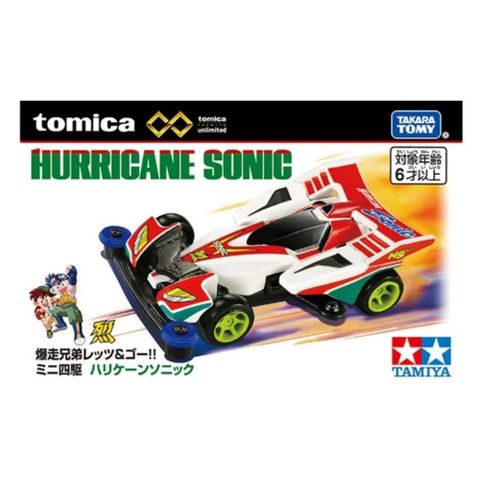 日本TOMICA  TAMIYA PREMIUM 無極限 爆走兄弟 HURRICANE SONIC 紅TM94658