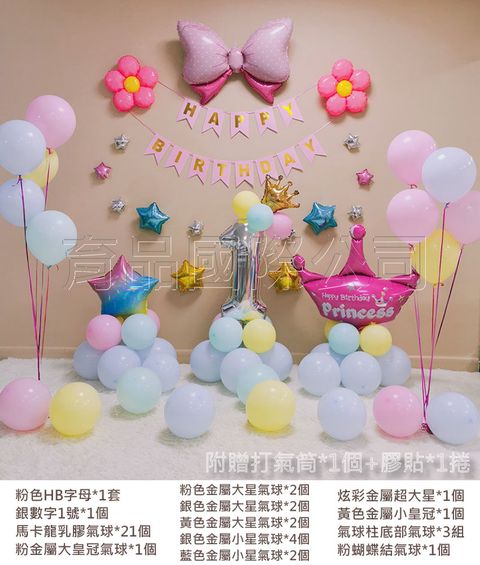 【歡樂童年套餐六】台灣現貨 周歲生日派對場景佈置裝飾 生日氣球套裝 兒童玩具 鋁膜氣球 字母數字