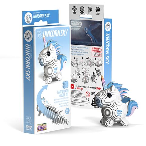 EUGY 3D立體紙拼圖 天空獨角獸款