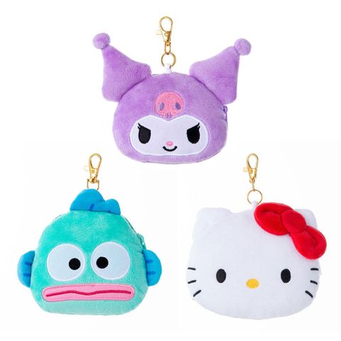 三麗鷗大臉娃娃Supercard拉繩造型悠遊卡-酷洛米+人魚漢頓+Hello Kitty(受託代銷)