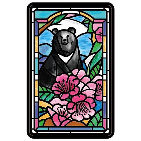 老屋顏鑲嵌玻璃系列SUPERCARD悠遊卡-臺灣黑熊透明卡(受託代銷)