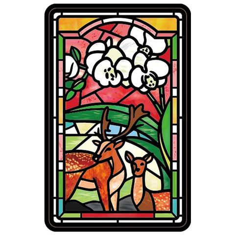 老屋顏鑲嵌玻璃系列SUPERCARD悠遊卡-梅花鹿透明卡(受託代銷)