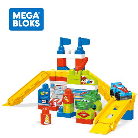 【奇哥】MEGA BLOKS 費雪美高 大積木賽車車庫情景套裝