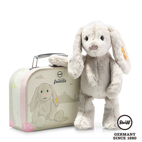 STEIFF 金耳釦泰迪熊 德國- Hoppie Rabbit in suitcase 兔子 (行李箱系列)