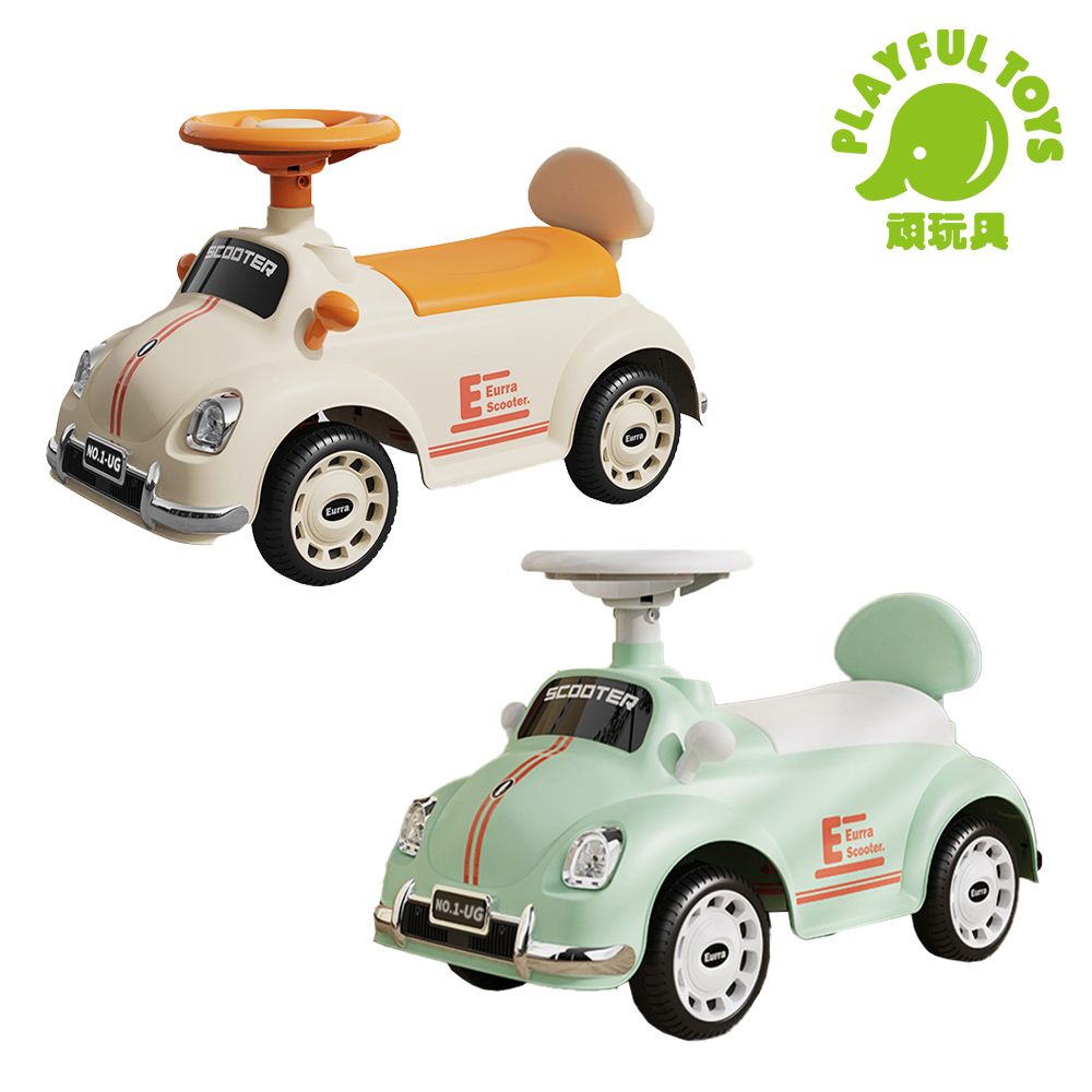 Playful Toys 頑玩具 聲光復古兒童滑步車 (平衡車 嚕嚕車 騎乘玩具 滑滑車 四輪童車 生日禮物)