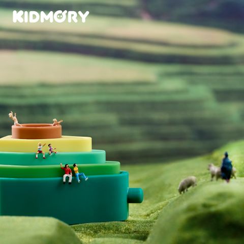 KIDMORY 矽膠疊疊樂感統玩具-酪梨(KM-851-GN)