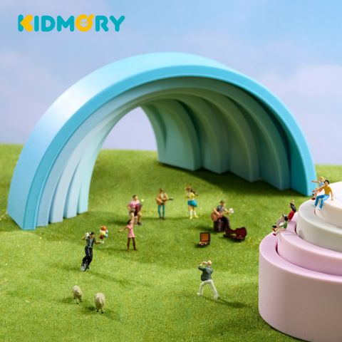 KIDMORY 矽膠疊疊樂感統玩具 - 彩虹KM-851-RB