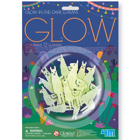 賽先生科學工廠 4M 螢光羊駝貼片 Glow Llamas