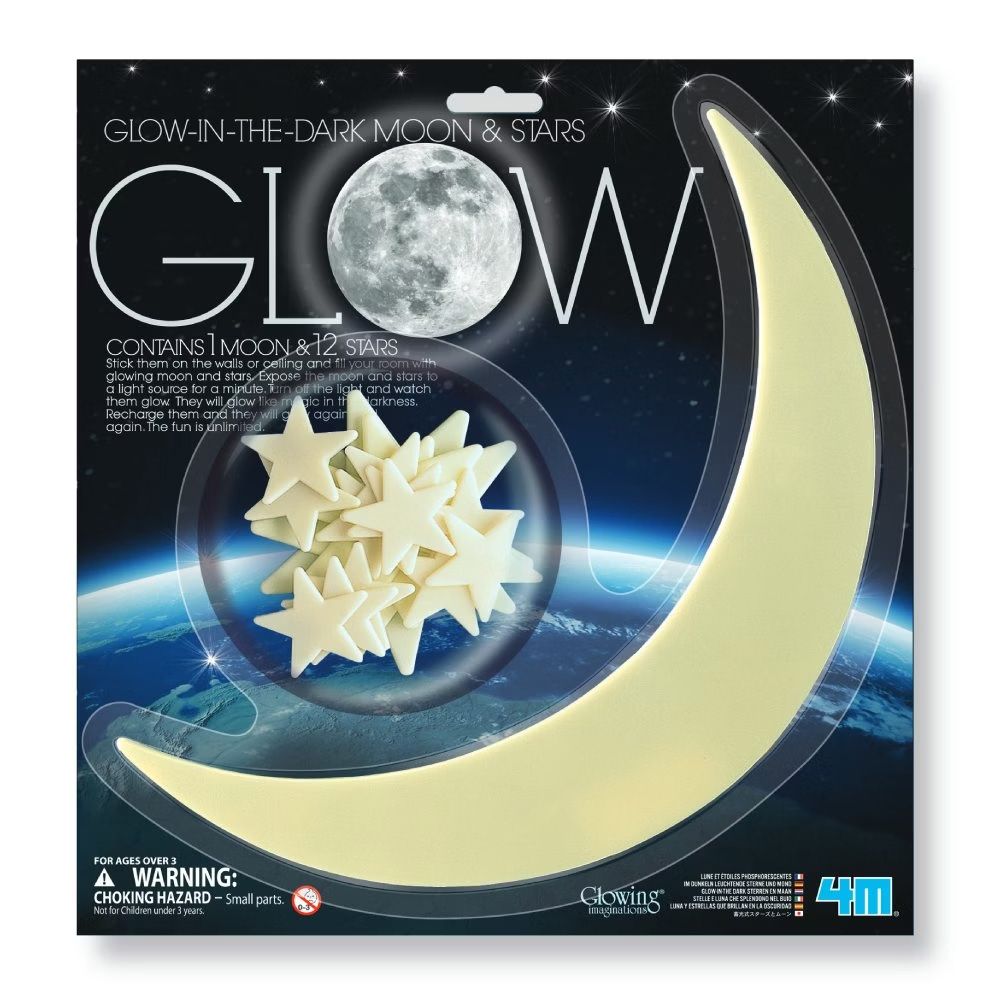 賽先生科學工廠 4M 螢光月亮星星貼片 Glow Moon & Stars