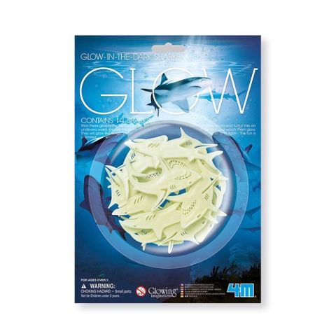 賽先生科學工廠｜4M Glow Sharks 螢光鯊魚貼片