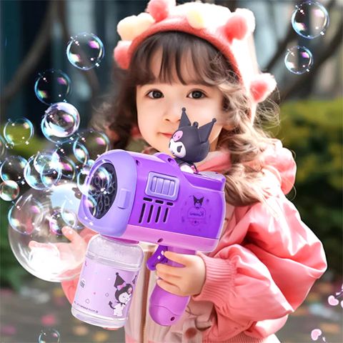 Sanrio 三麗鷗 三麗鷗美樂蒂酷洛米電動泡泡槍發光泡泡棒吹泡泡玩具 84358(生日禮物 聖誕節 平輸品)【小品館】