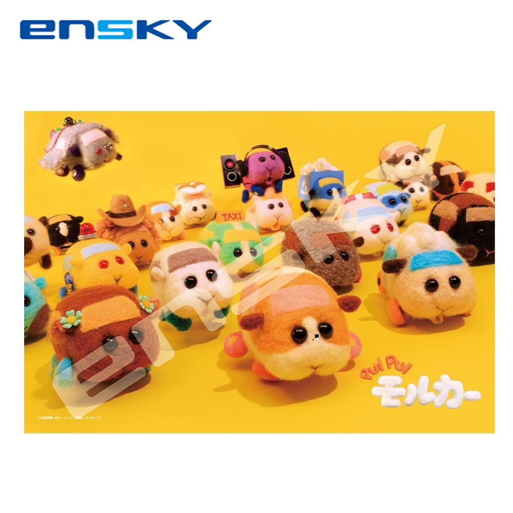  【日本正版】PUI PUI 天竺鼠車車 拼圖 108L片 日本製 益智玩具 ENSKY - 508234