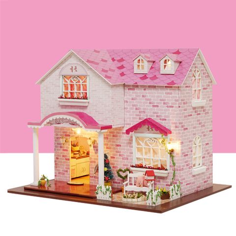 童話故事般的房子DIY手工房子-粉色甜心