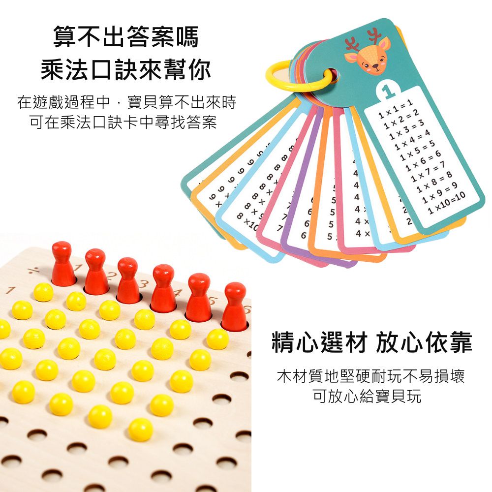 Jigsaw 兒童早教數學乘法除法蒙特梭利學習教具