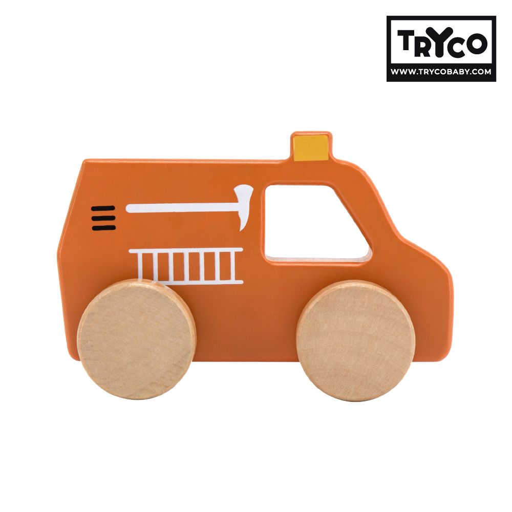 Tryco 木質小車三入組(消防車+救護車+警察車)