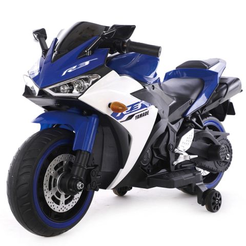i-Smart 聰明媽咪 【兒童超跑】R3 重型兒童電動機車 摩托車(藍色)