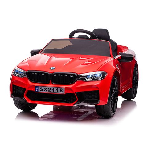 【聰明媽咪兒童超跑】BMW M5 24V 飄移款 原廠授權 雙驅兒童電動車(SX2118/烤漆紅)