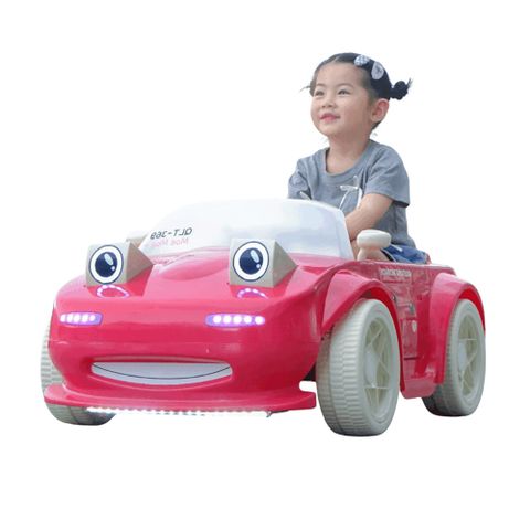 【聰明媽咪兒童超跑】QQ大眼妹造型雙驅兒童電動車搖擺車(QLT-369)