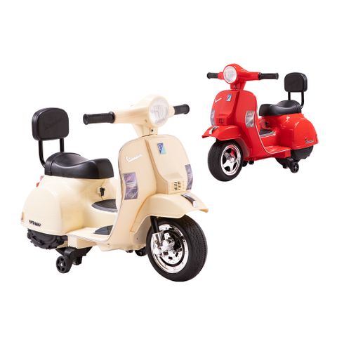 【聰明媽咪兒童超跑】偉士牌 Vespa 迷你版兒童電動機車(2色可選｜A008｜兒童機車｜兒童摩托車)