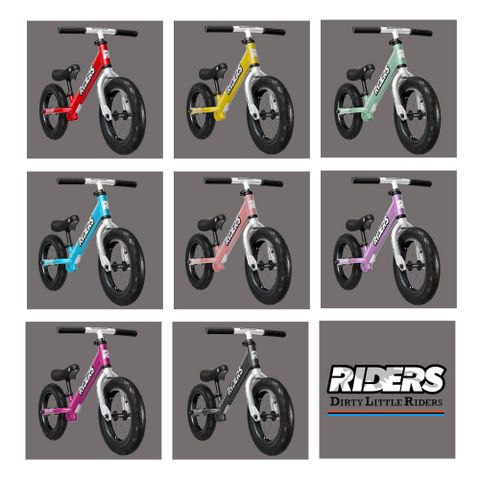 Dirty Little Riders 鋁合金滑步車-帥氣風黑色充氣胎版