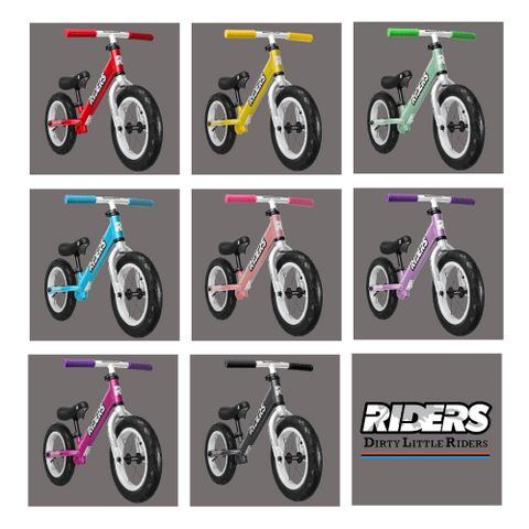 	Dirty Little Riders 鋁合金滑步車-可愛風白色充氣胎版