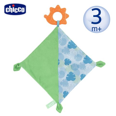 chicco ECO+多功能豆豆安撫巾-亮橘刺蝟