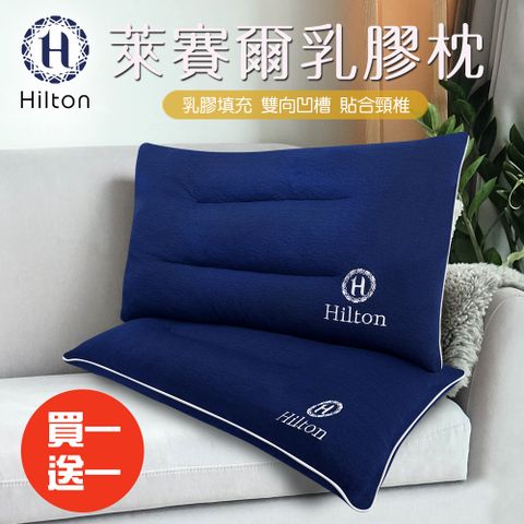 【Hilton希爾頓】國際精品面料天絲乳膠枕/枕頭 兩入組 (B0161-N)