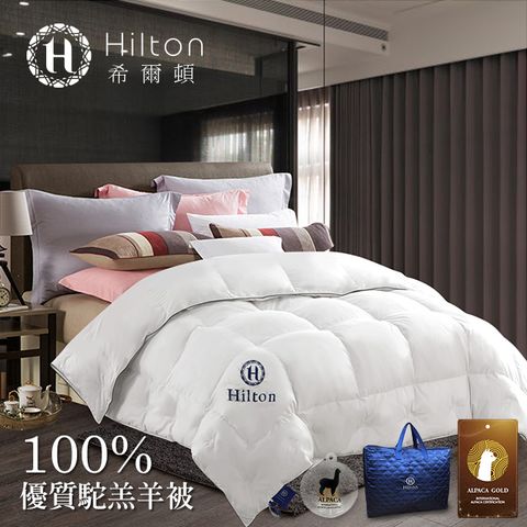 Hilton 希爾頓 VIP貴賓系列 100%頂級金標駝羔羊被/羊毛被/棉被/被子 3.0kg