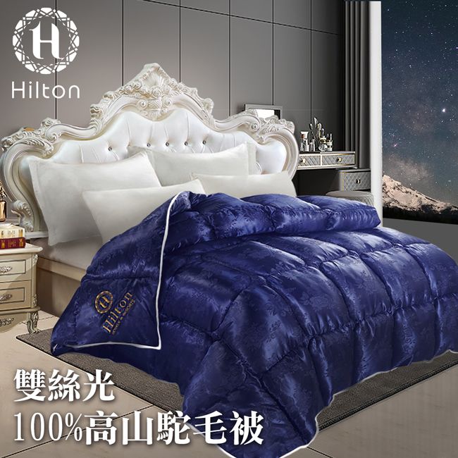 Hilton 希爾頓 時尚經典雙絲光100%高山駝羊毛被3.5kg被子/棉被/羊毛被/保暖被(B0884-E35)