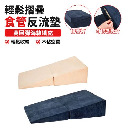 三角靠枕 斜坡枕頭 臥床三角枕 防反流護理枕 胃食道逆流枕頭 半躺枕 雙色可選可拆洗