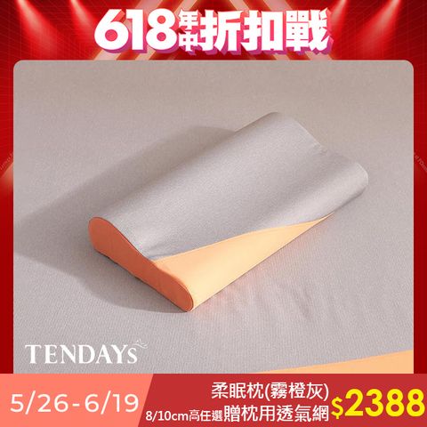 TENDAYS 玩色柔眠枕(霧橙灰)8cm/10cm高