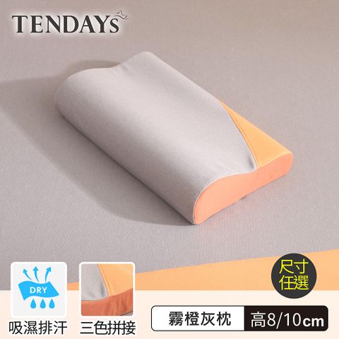 TENDAYS 玩色柔眠枕(霧橙灰)8cm/10cm高
