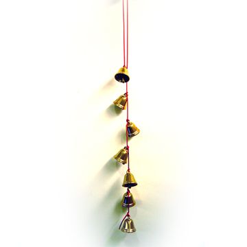 【催財銅鐘/銅鈴】　7個銅製風鈴吊飾