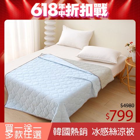 【BEST 貝思特】冰感絲涼被 冰冰被 買一送一 150x200cm 涼被 有效降溫 韓國熱銷