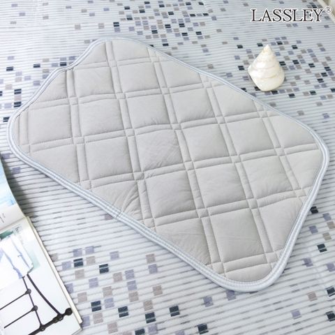 【LASSLEY】冰絲涼感枕墊枕頭保潔墊(03灰色)