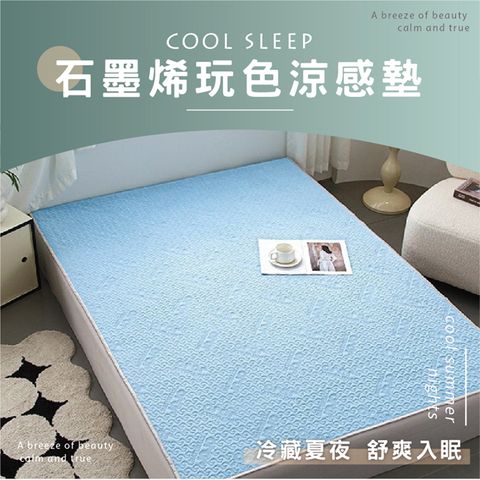 JOJO石墨烯夏夜玩色涼感墊(雙人) (沁涼薄荷綠/冰峰灰/冷酷凍藍/夢幻糖霜紫)