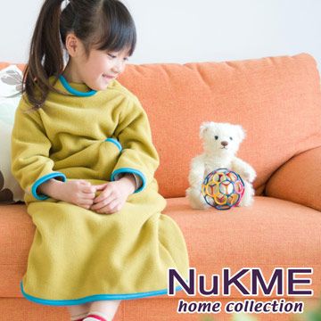 cottonfield 棉花田 【NuKME】兒童時尚多功能創意袖毯-橄欖綠