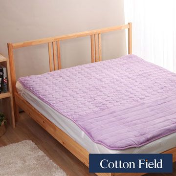 cottonfield 棉花田 【暖心】超細纖維暖腳保暖墊-粉紫色(雙人)