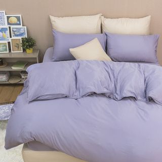 【艾唯家居】雙人天絲鋪棉兩用被 180x210cm 萊賽爾40支天絲 台灣製(淺紫)