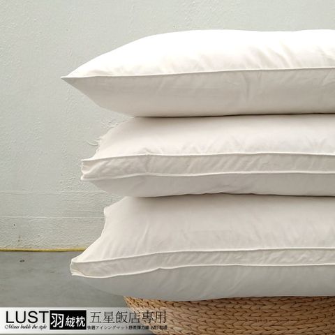 【LUST】五星級飯店專用-羽絨枕 100%羽絨/羽毛枕/100%純棉表布