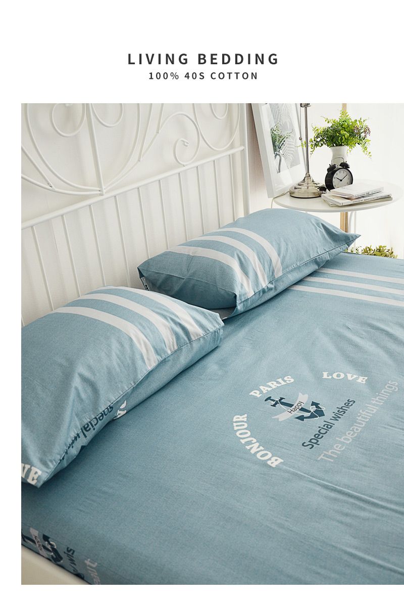 ELIVING BEDDING100% 40S COTTONPARISBONJOURHappLOVESpecial wishesThe beautiful things